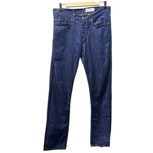 Gustin Indigo Raw Button Fly Straight Leg Selvedge Denim Jeans 32